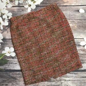 J.Crew Pencil Skirt Harvest Tweed Size 6